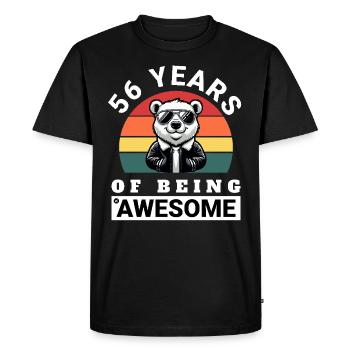 56 ans d’être génial Idée de cadeau d’anniversaire - T-shirt Premium bio Homme - noir - Devant - Nico (187cm)