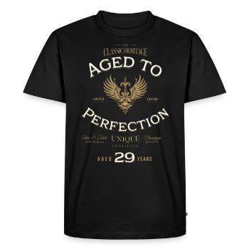 Aged X Years Aged Years 29 - Men's Premium Organic T-Shirt - black - Front - Nico (187cm)