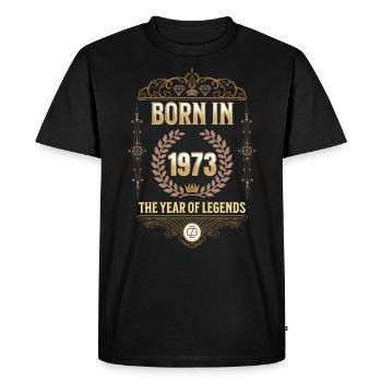 Né en 1973 – L’Année des Légendes Idée cadeau - T-shirt Premium bio Homme - noir - Devant - Nico (187cm)