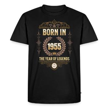 Né en 1955 – L’Année des Légendes Idée cadeau - T-shirt Premium bio Homme - noir - Devant - Nico (187cm)