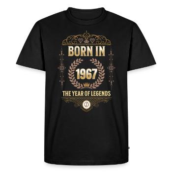 Né en 1967 – L’Année des Légendes Idée cadeau - T-shirt Premium bio Homme - noir - Devant - Nico (187cm)