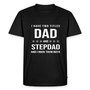 Meilleur cadeau de fête des pères papa et beau-père - T-shirt Premium bio Homme - noir - Devant - Nico (187cm)