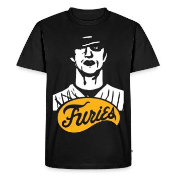 Furies Logo Vintage - T-shirt Premium bio Homme - noir - Devant - Nico (187cm)