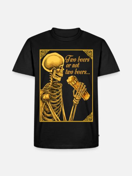 ZWEI BIERE ODER NICHT ZWEI BIERE - Männer Premium Bio T-Shirt - Schwarz