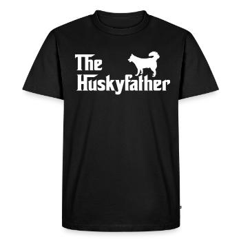 Le Husky Père Drôle Husky Propriétaire Papa Cadeaux - T-shirt Premium bio Homme - noir - Devant - Nico (187cm)