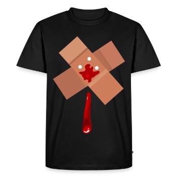 Blessé - T-shirt Premium bio Homme - noir - Devant - Nico (187cm)