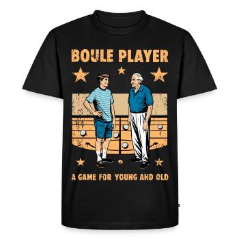 Boule player - Men's Premium Organic T-Shirt - black - Front - Nico (187cm)