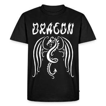 Dragon blanc - T-shirt Premium bio Homme - noir - Devant - Nico (187cm)