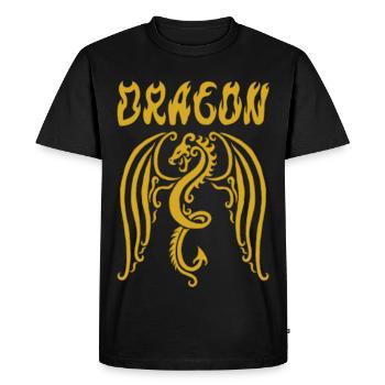 Dragon d or - T-shirt Premium bio Homme - noir - Devant - Nico (187cm)