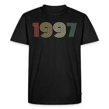 1997 Birthday Vintage 1997 Gift 1997 - Men's Premium Organic T-Shirt - black - Front - Nico (187cm)