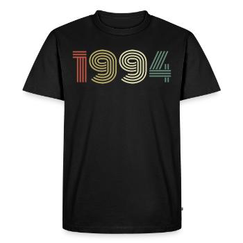 1994 Anniversaire Millésime 1994 Cadeau 1994 - T-shirt Premium bio Homme - noir - Devant - Nico (187cm)