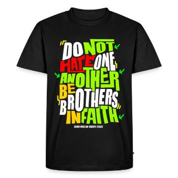 Ne vous haïssez pas les uns les autres Citation de la foi - T-shirt Premium bio Homme - noir - Devant - Nico (187cm)