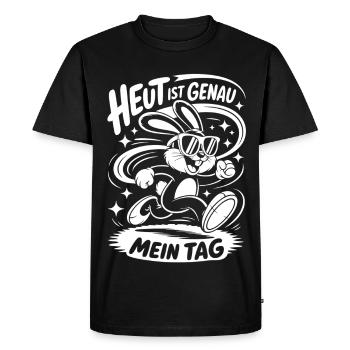 Aujourd’hui, c’est exactement mon jour - T-shirt Premium bio Homme - noir - Devant - Nico (187cm)