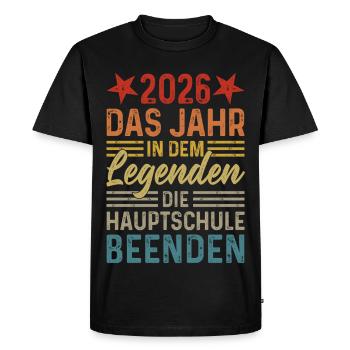 2026 End the year in the Legends Hauptschule - Men's Premium Organic T-Shirt - black - Front - Nico (187cm)