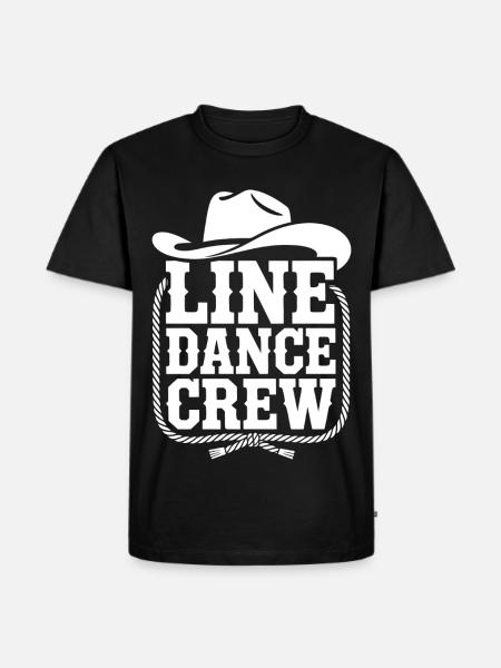 Line Dance Crew Western Logo - Männer Premium Bio T-Shirt - Schwarz