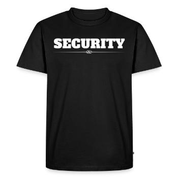 Sécurité - T-shirt Premium bio Homme - noir - Devant - Nico (187cm)