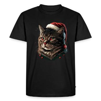 Œuvre d’art numérique parfaite pour chaton d’hiver, le - T-shirt Premium bio Homme - noir - Devant - Nico (187cm)