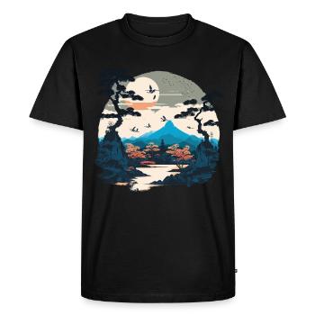 Vacances japonaises - T-shirt Premium bio Homme - noir - Devant - Nico (187cm)