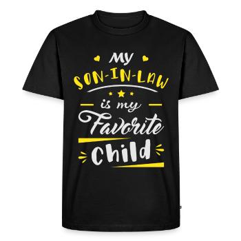Mon gendre est mon enfant préféré - T-shirt Premium bio Homme - noir - Devant - Nico (187cm)