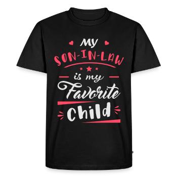 Mon gendre est mon enfant préféré - T-shirt Premium bio Homme - noir - Devant - Nico (187cm)