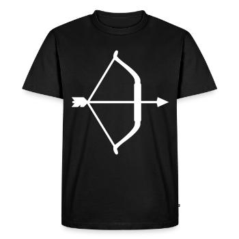 Arc et flèche - T-shirt Premium bio Homme - noir - Devant - Nico (187cm)