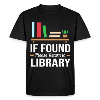 Book Bookworm Library Reading Bookworm - Men's Premium Organic T-Shirt - black - Front - Nico (187cm)