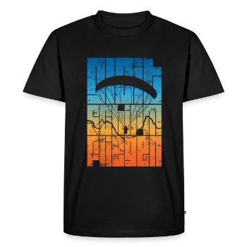 Cool gift for paraglider paragliders - Men's Premium Organic T-Shirt - black - Front - Nico (187cm)