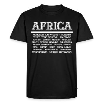 Africa African Countries - Men's Premium Organic T-Shirt - black - Front - Nico (187cm)