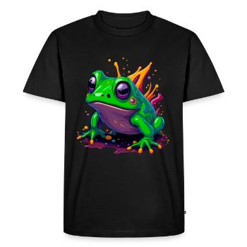 Nice frog - Men's Premium Organic T-Shirt - black - Front - Nico (187cm)