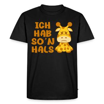 I've got such a neck choleric giraffe gift - Men's Premium Organic T-Shirt - black - Front - Nico (187cm)