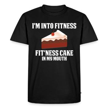 Cheat Day Gâteau mignon Drôle de gymnastique cadeau - T-shirt Premium bio Homme - noir - Devant - Nico (187cm)