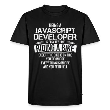 Profession Computer Geeks Funny Gift - Men's Premium Organic T-Shirt - black - Front - Nico (187cm)