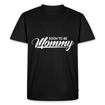 Grossesse bientôt mère blanc cadeau cool - T-shirt Premium bio Homme - noir - Devant - Nico (187cm)