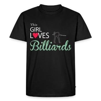 billard - T-shirt Premium bio Homme - noir - Devant - Nico (187cm)