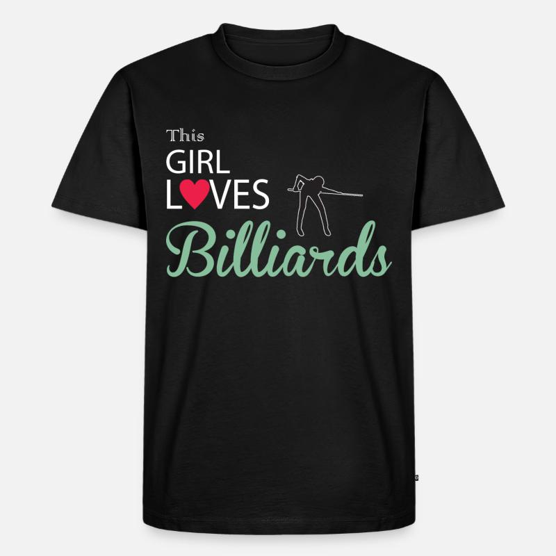 Billiard - Männer Premium Bio T-Shirt - Schwarz