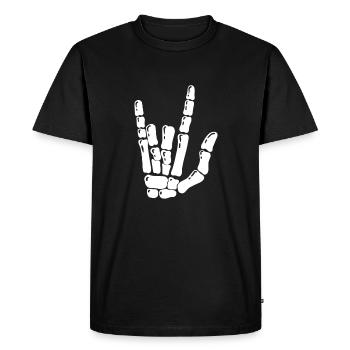 Rock N Roll Bone Hands Punks Cool GIft - Men's Premium Organic T-Shirt - black - Front - Nico (187cm)