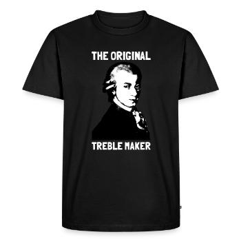 Mozart image musique noir blanc cadeau - T-shirt Premium bio Homme - noir - Devant - Nico (187cm)