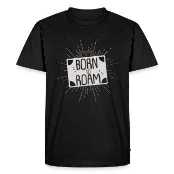 Né à Voyage Vacances Valise Cadeau Cooles - T-shirt Premium bio Homme - noir - Devant - Nico (187cm)
