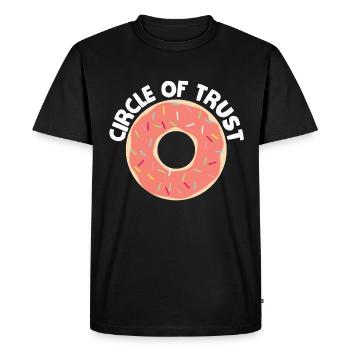 Donut's Circle of Trust Foodie Gift - Men's Premium Organic T-Shirt - black - Front - Nico (187cm)