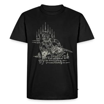 Sak Yant Thai Tattoo Pictorial Human Cool Gift - Men's Premium Organic T-Shirt - black - Front - Nico (187cm)