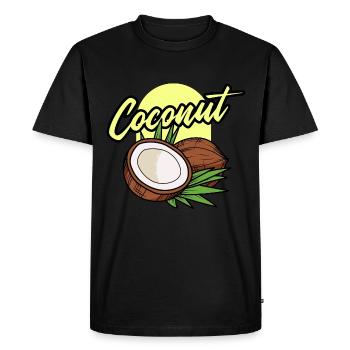 Noix de coco Cadeau cool d’été - T-shirt Premium bio Homme - noir - Devant - Nico (187cm)