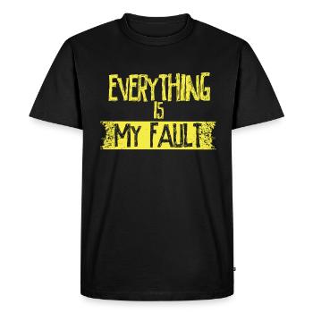 Everything is my fault - Men's Premium Organic T-Shirt - black - Front - Nico (187cm)