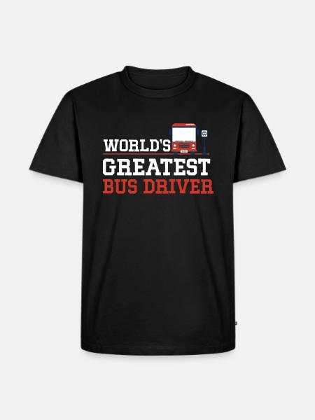 Weltbester Busfahrer Geschenk Fahrer - Männer Premium Bio T-Shirt - Schwarz
