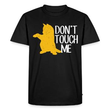 Don't touch me cat kitten - Men's Premium Organic T-Shirt - black - Front - Nico (187cm)