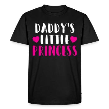 Dad's Little Princess Heart Daughter Gift - Men's Premium Organic T-Shirt - black - Front - Nico (187cm)