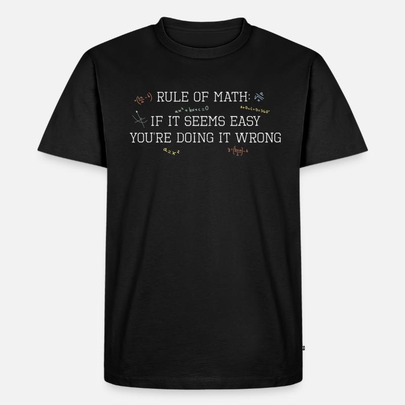 Maths règles complexes simple - T-shirt Premium bio Homme - noir