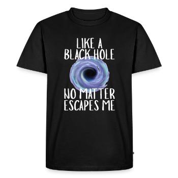 Trou noir Rien ne s’échappe - T-shirt Premium bio Homme - noir - Devant - Nico (187cm)