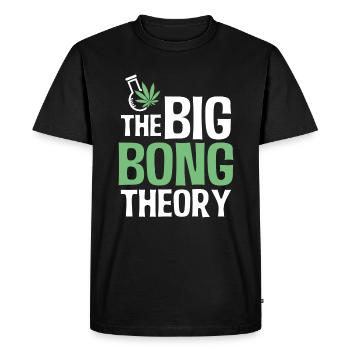 Big Bong Theory Weed High Weed Marijuana - Men's Premium Organic T-Shirt - black - Front - Nico (187cm)