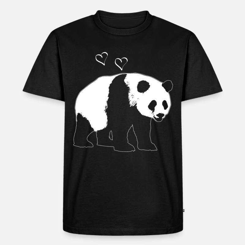 Panda Ours géant Mignon - T-shirt Premium bio Homme - noir