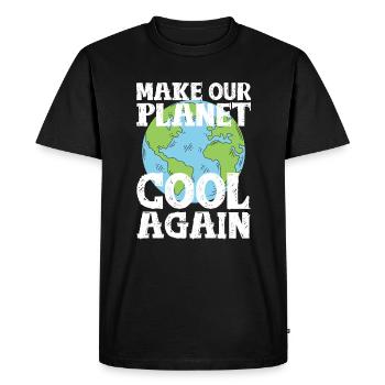 Changement climatique Jour de la Terre cool cool dicton - T-shirt Premium bio Homme - noir - Devant - Nico (187cm)